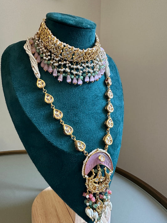 CHOKAR SET WITH MALA(2 SET OF EARRINGS)